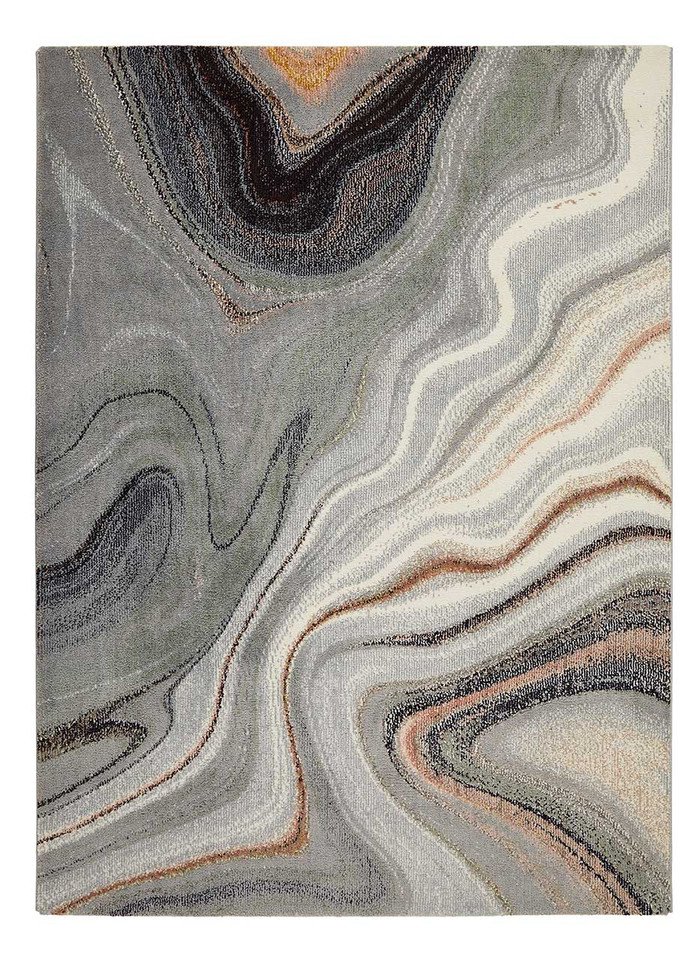 Amara Soft Stylish Abstract Rug Sage Grey 