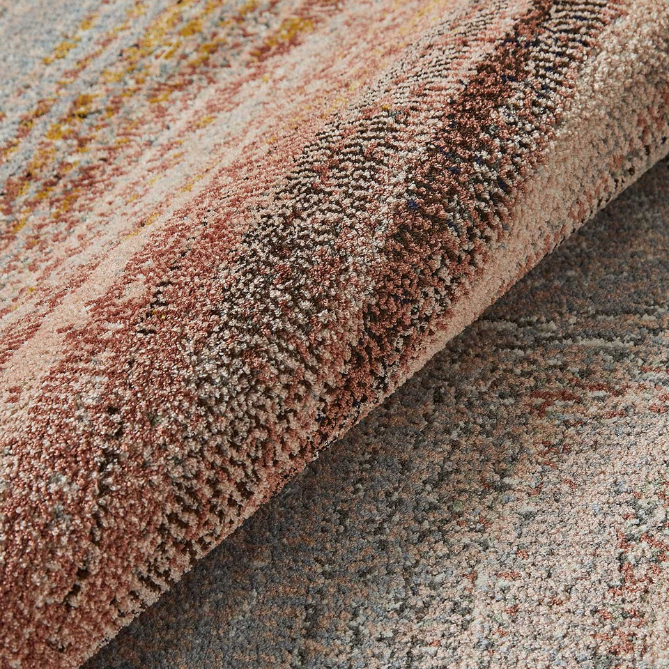 Amara Soft Stylish Abstract Rug Blush Pink Grey 