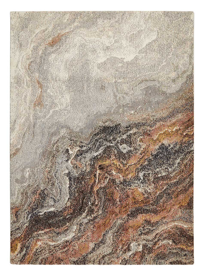 Amara Soft Stylish Abstract Rug Ivory Grey Taupe 