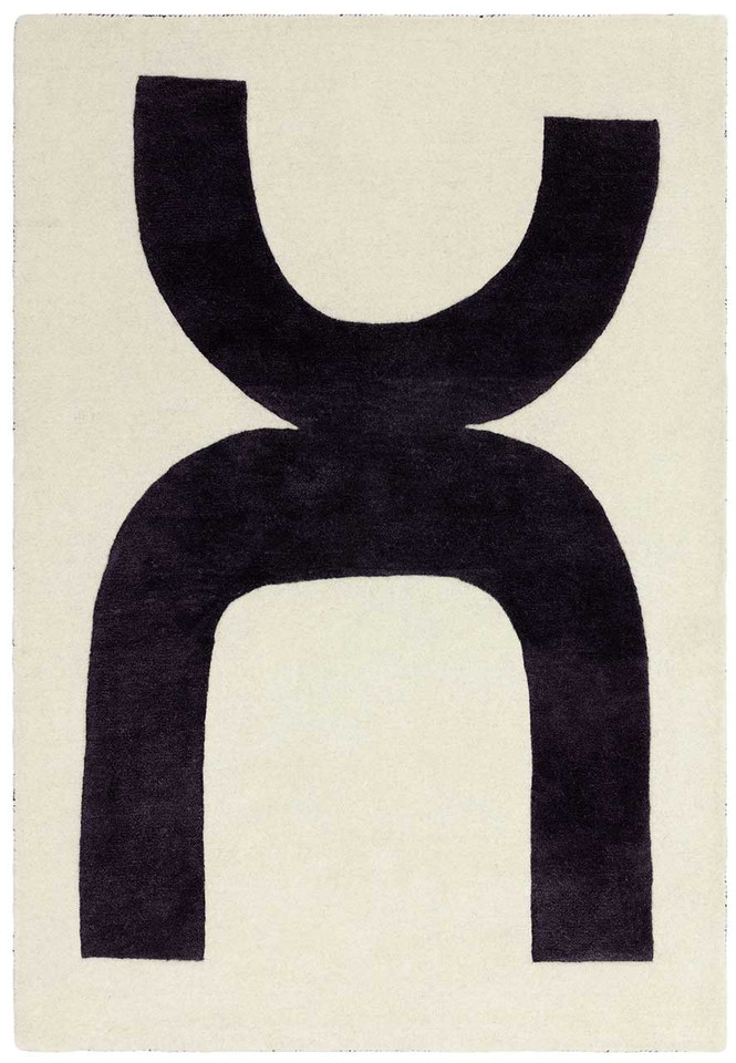 Canvas Balance Cream Sculpted Modern Wool Rug
