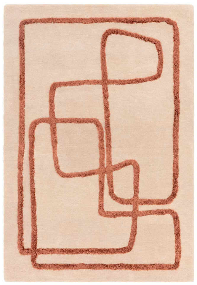 Matrix 96 Infinity Copper Thick Wool Floor Rug