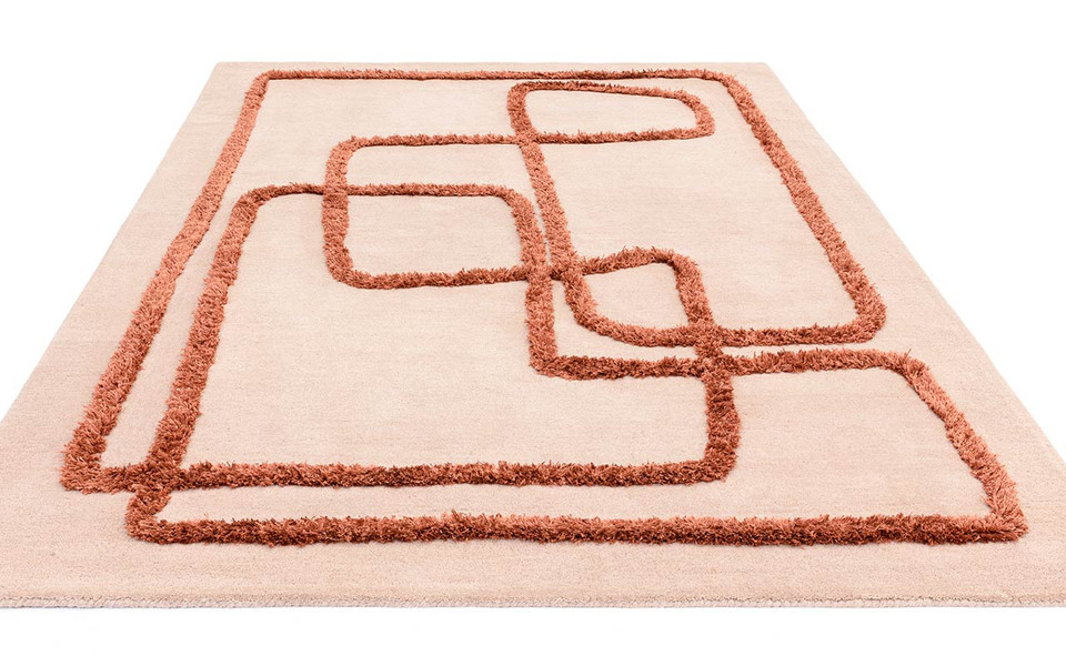 Matrix 96 Infinity Copper Thick Wool Floor Rug