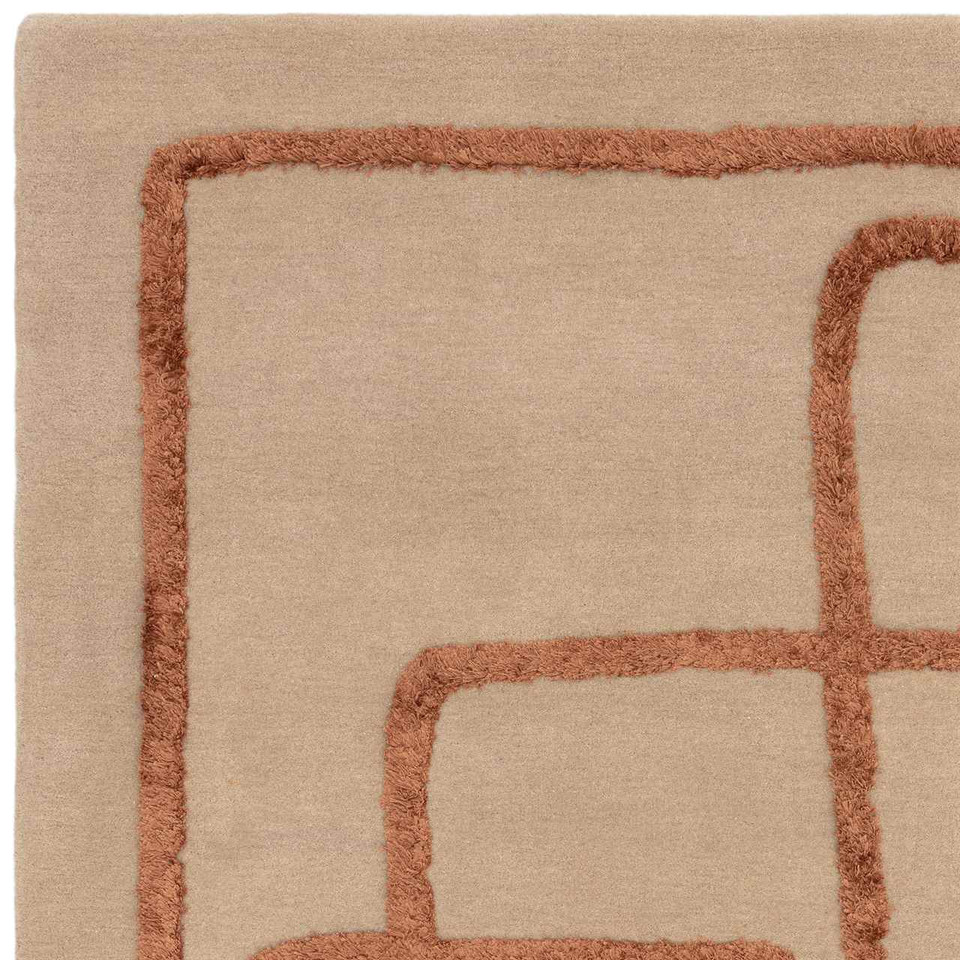 Matrix 96 Infinity Copper Thick Wool Floor Rug