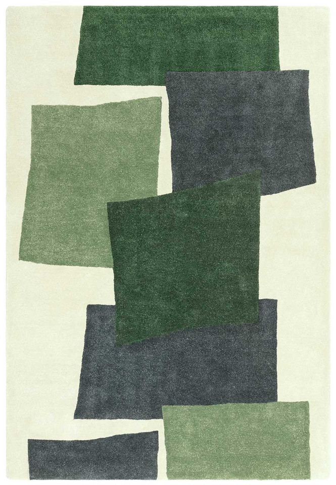 Romy 12 Papercut Green Eco Friendly Modern Rug
