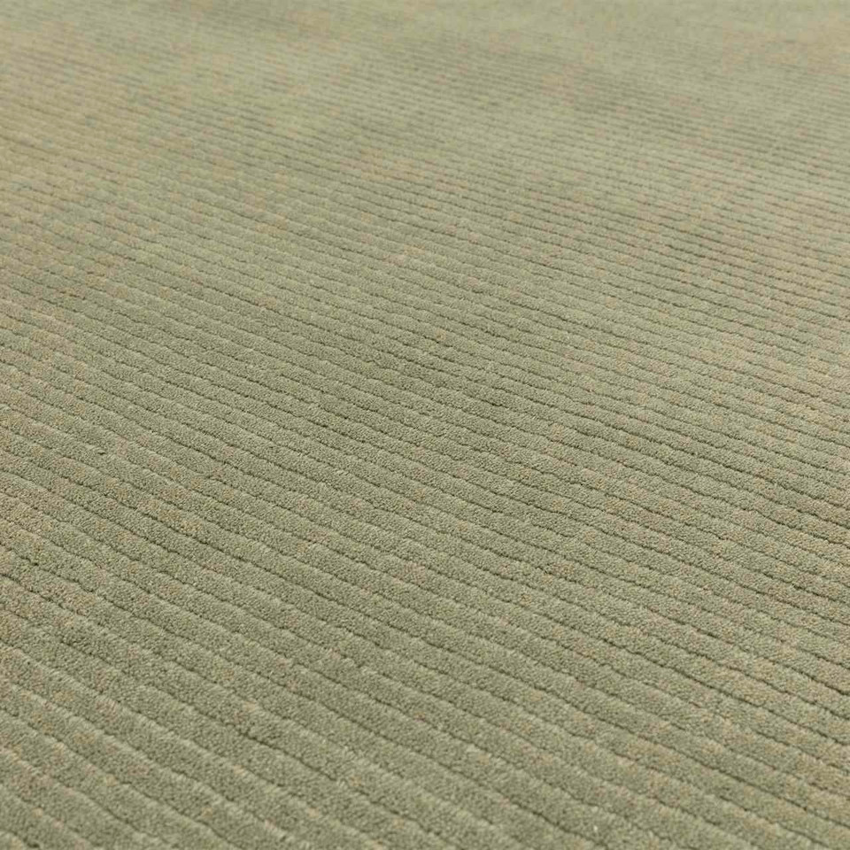 York Sage Green Colour Plain Wool Tufted Rug