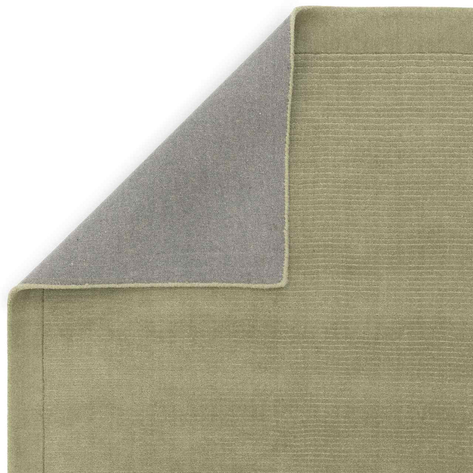 York Sage Green Colour Plain Wool Tufted Rug