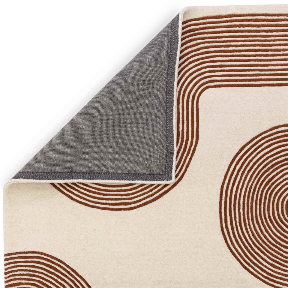 Matrix 85 Arches Amber Ivory Stylish Thick Wool Rug