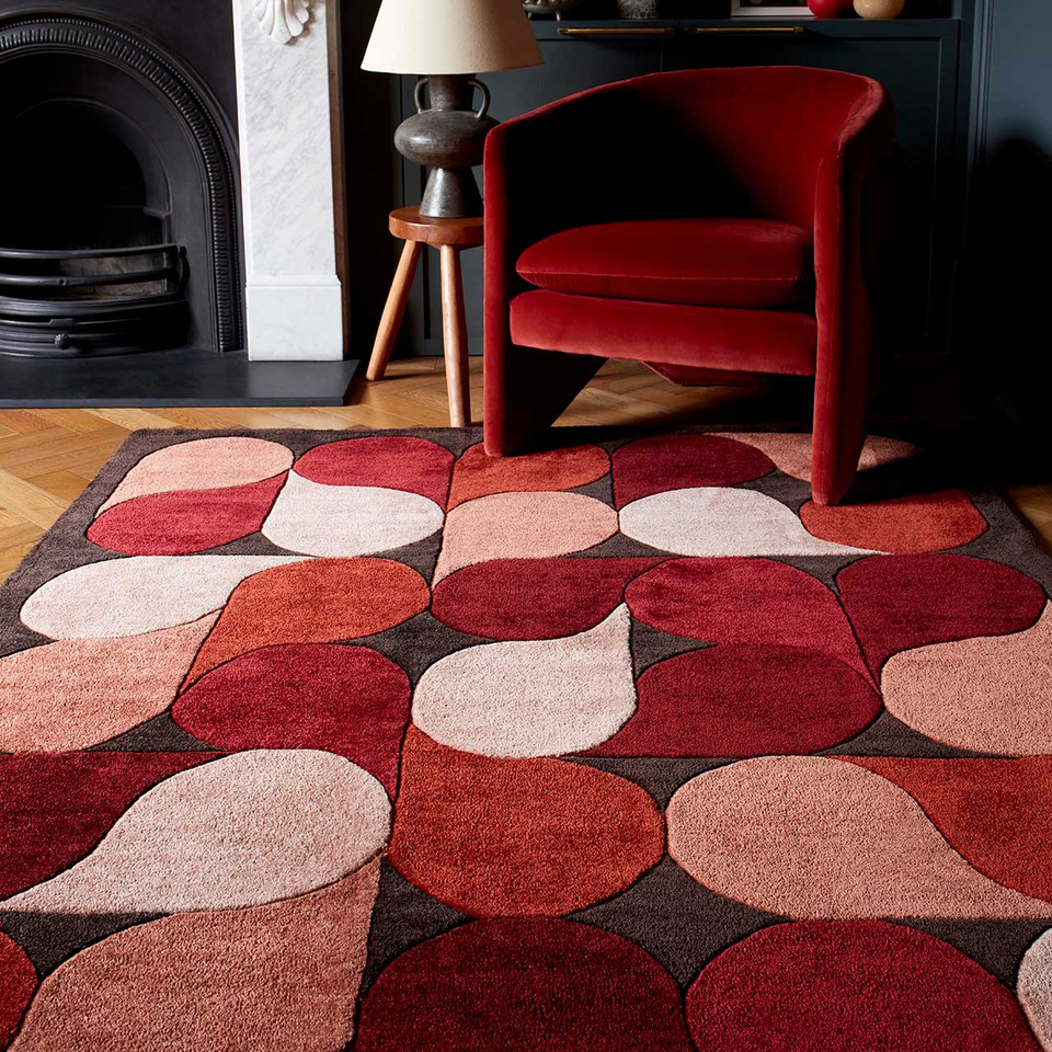 Romy 14 Jive Red Eco Friendly Modern Rug
