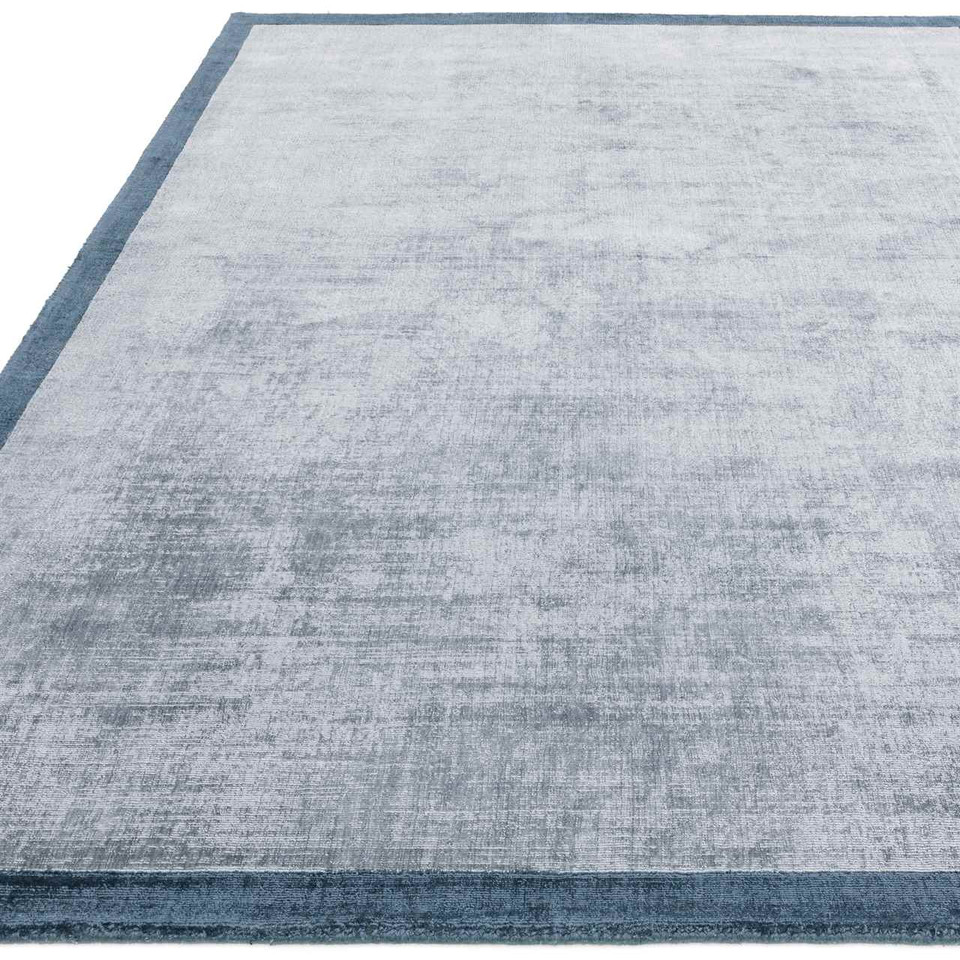 Blade Border Handwoven Rug Airforce Navy 06