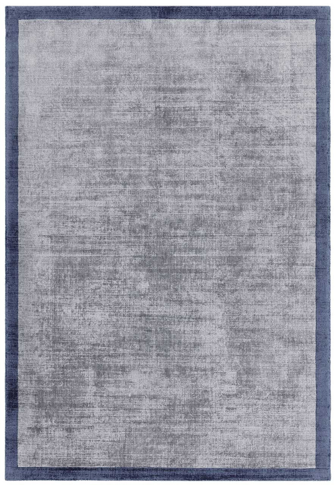 Blade Border Handwoven Rug Airforce Navy 06