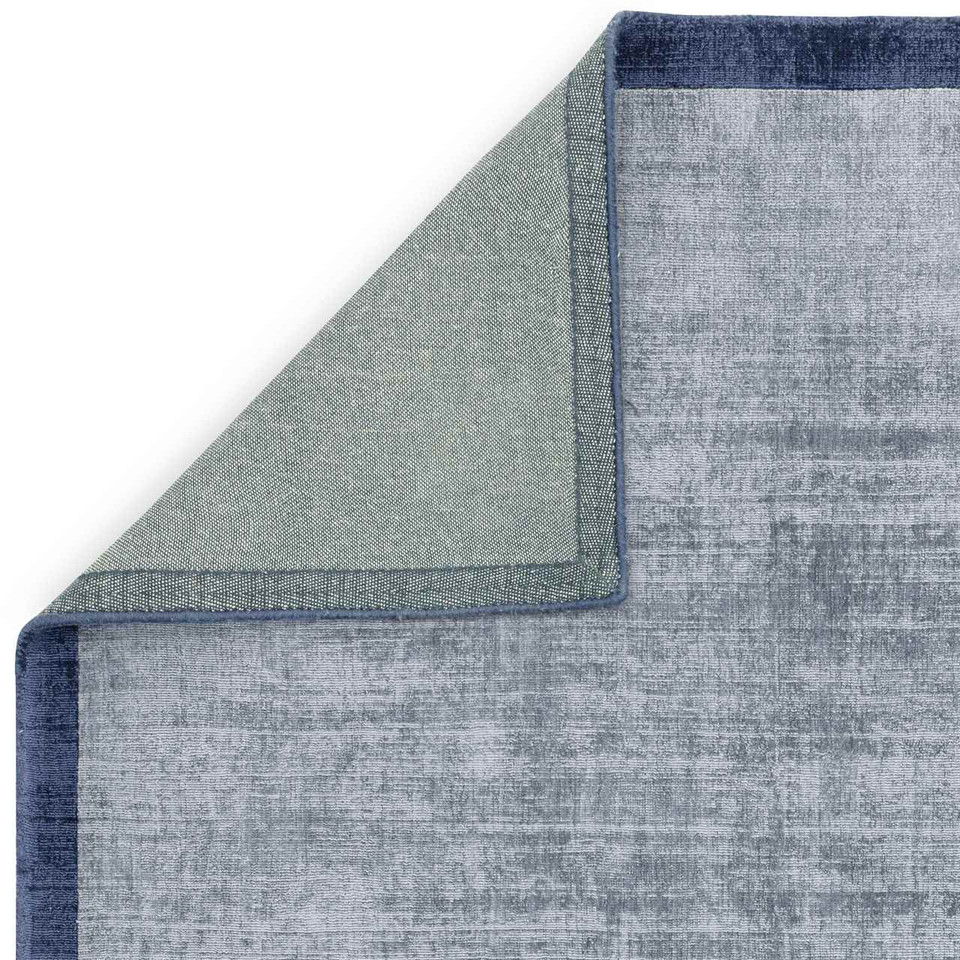 Blade Border Handwoven Rug Airforce Navy 06