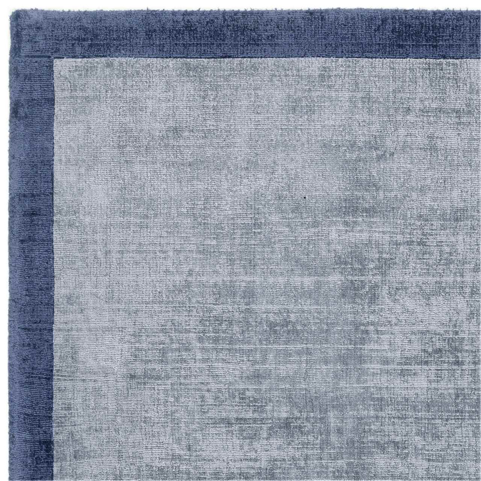 Blade Border Handwoven Rug Airforce Navy 06