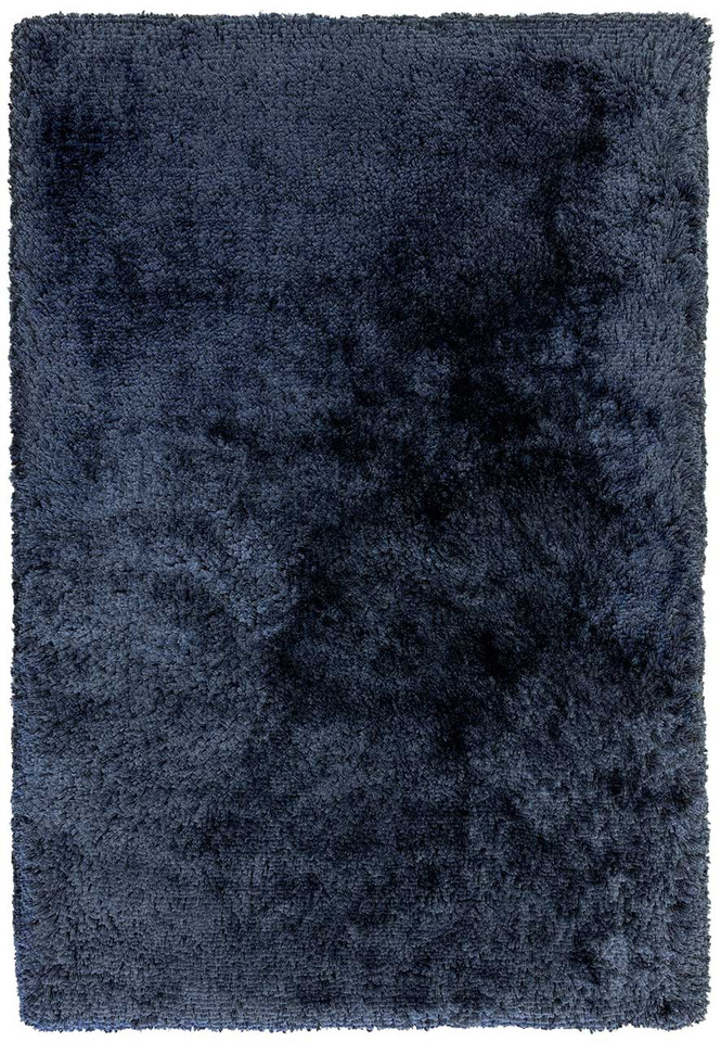 Ultra Thick Plush Shaggy Rug Navy Blue