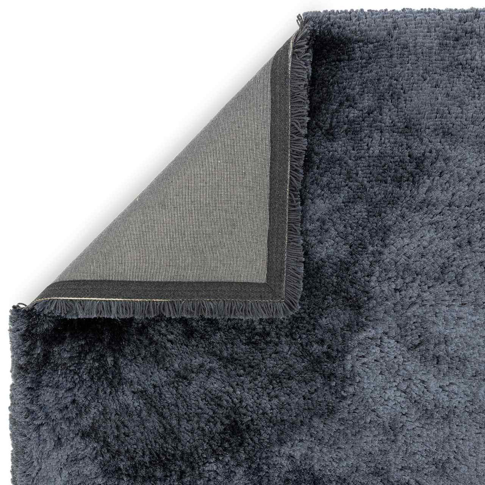 Ultra Thick Plush Shaggy Rug Navy Blue
