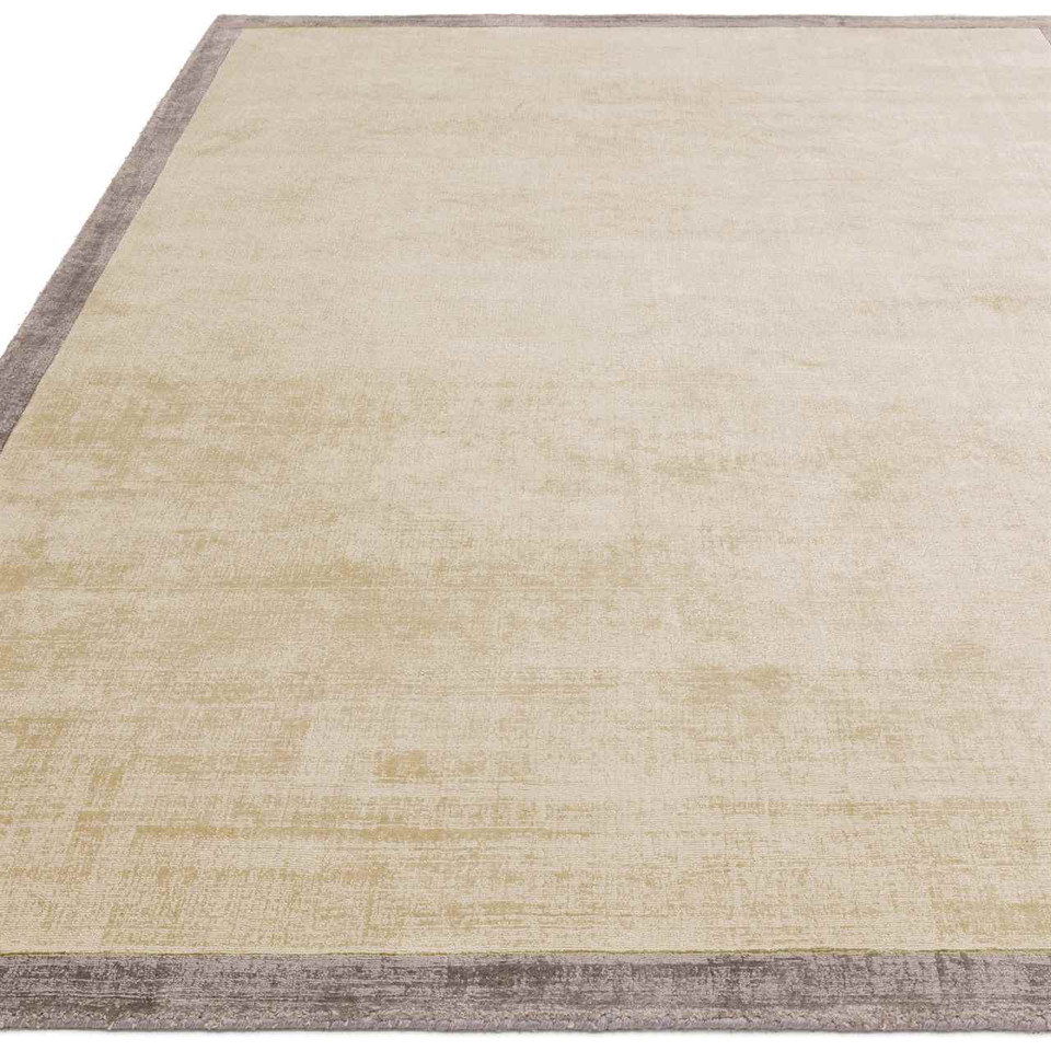 Blade Border Handwoven Rug Putty Silver 07