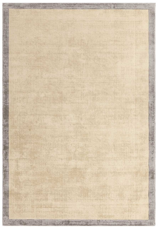 Blade Border Handwoven Rug Putty Silver 07