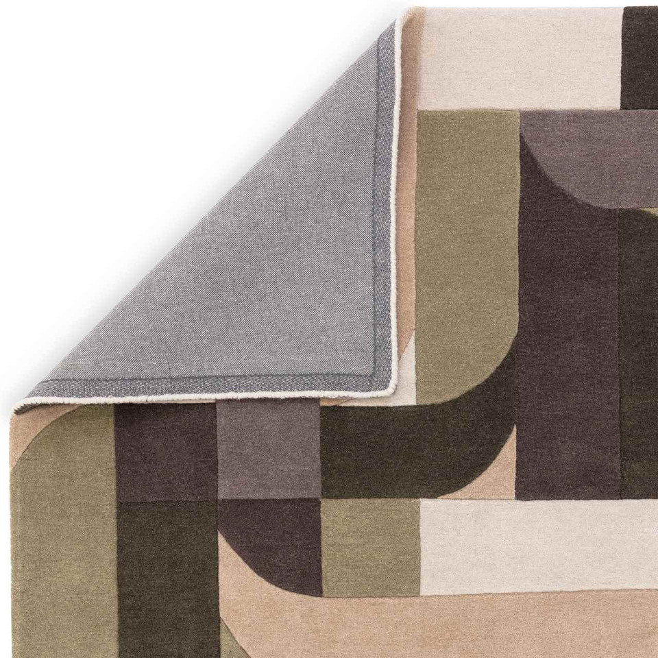 Matrix 90 Klotski Sage Natural Thick Wool Rug