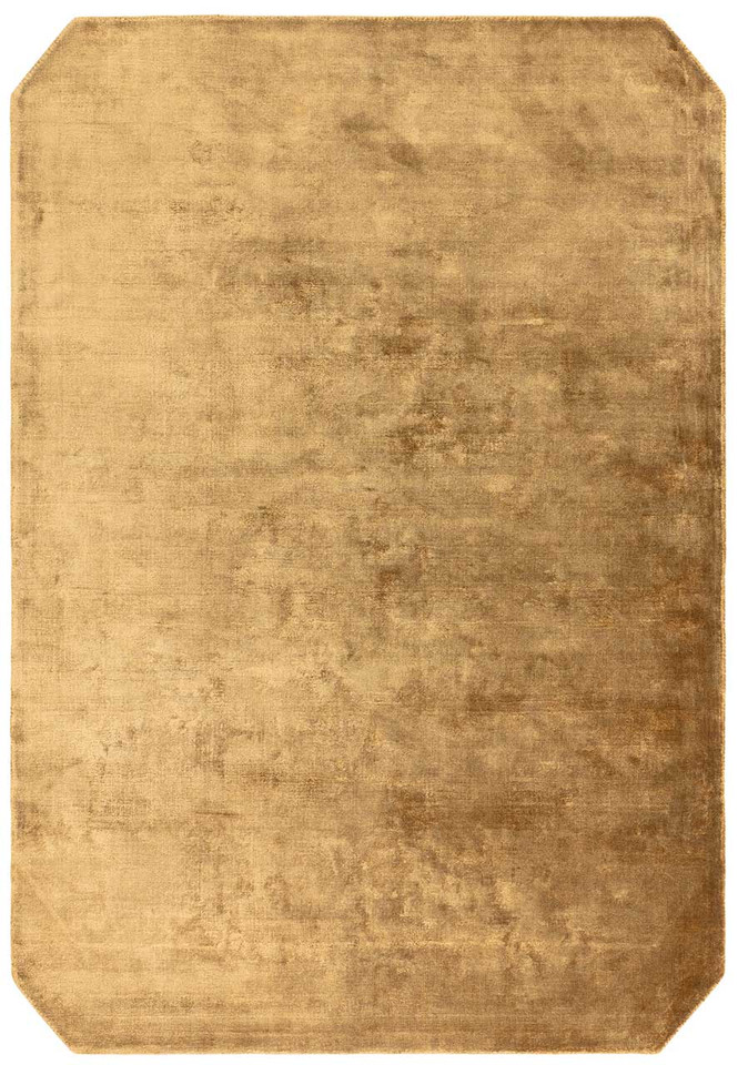 Gleam Copper Silky Viscose Pile Floor Rug