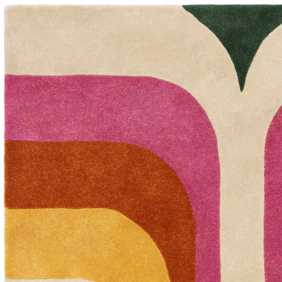 Romy 01 Retro Pink Eco Friendly Modern Rug