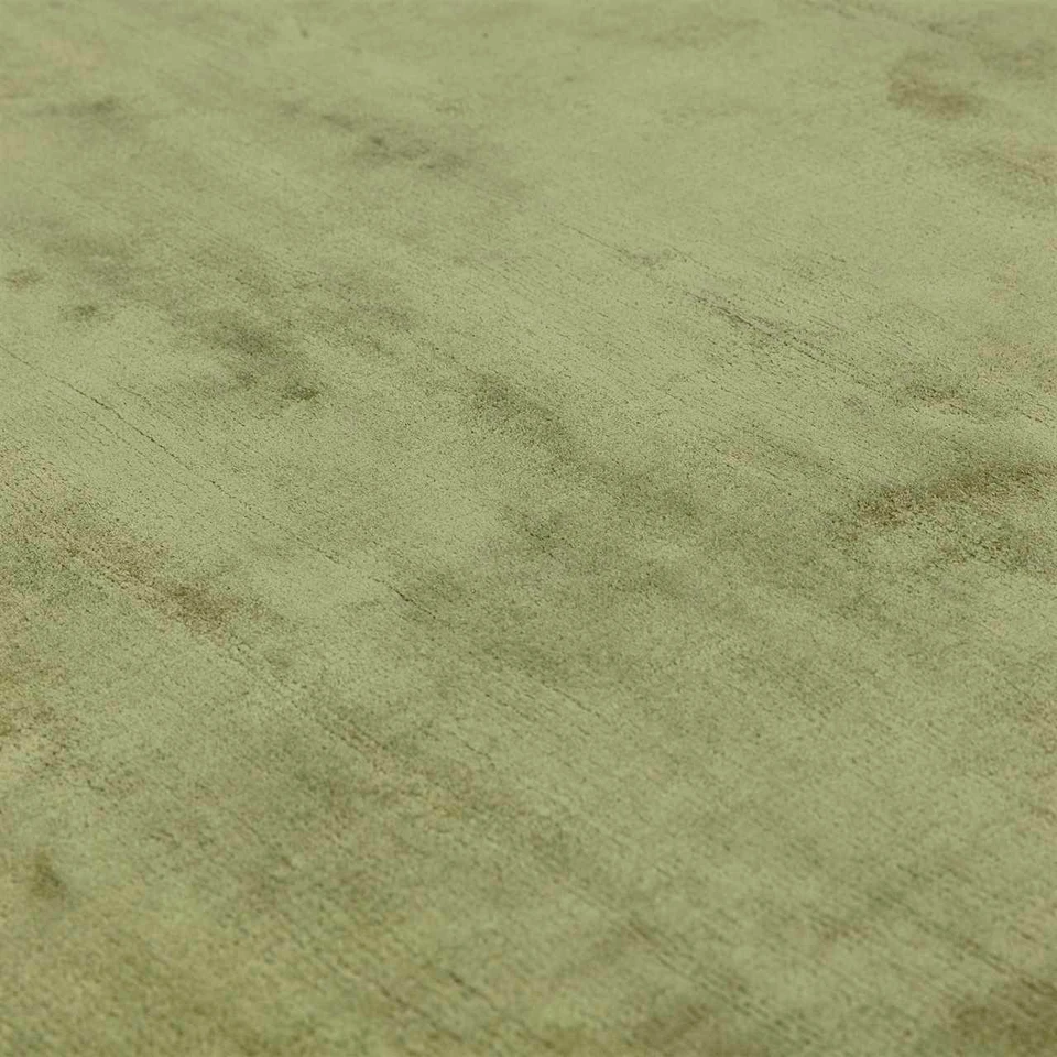 Gleam Sage Silky Viscose Pile Floor Rug
