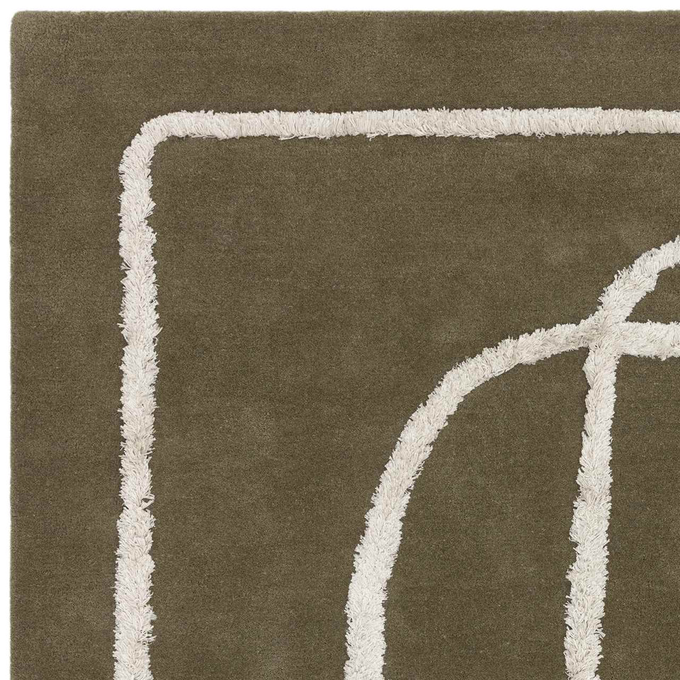 Matrix 93 Infinity Sage Thick Wool Floor Rug