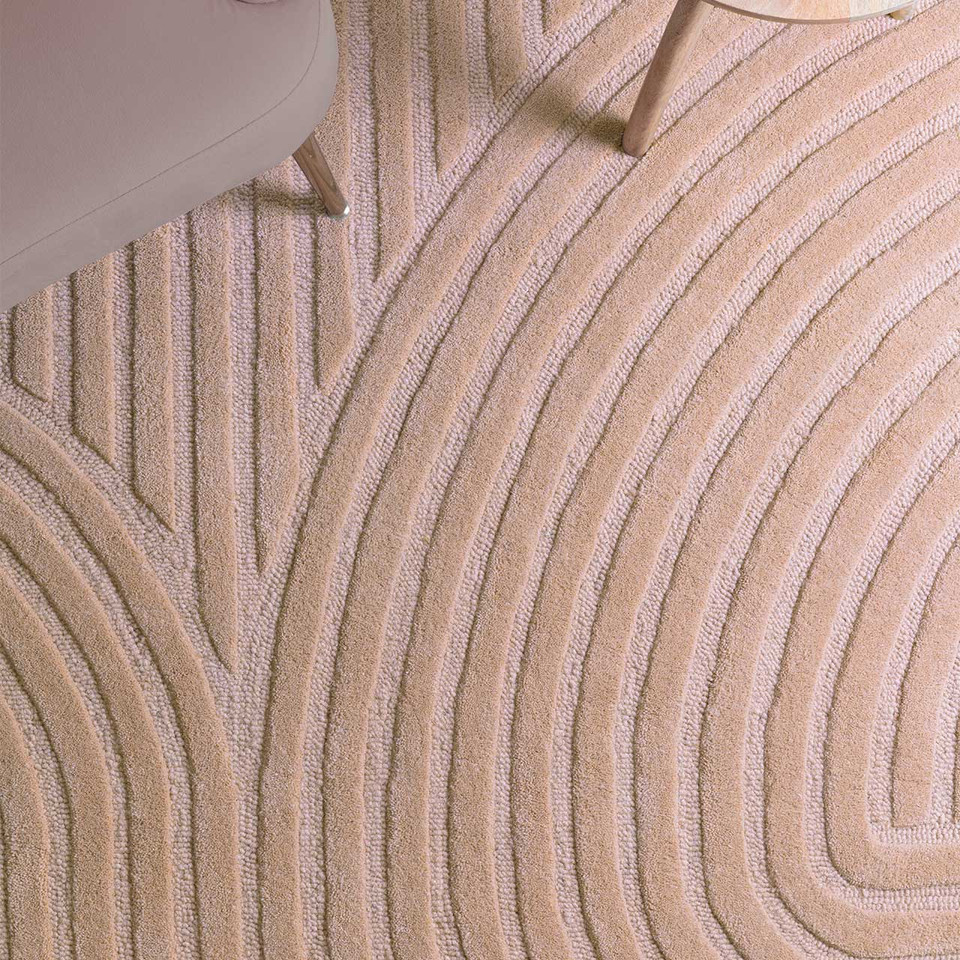 Hague Blush Thick Woolen Rug Hand Tufted