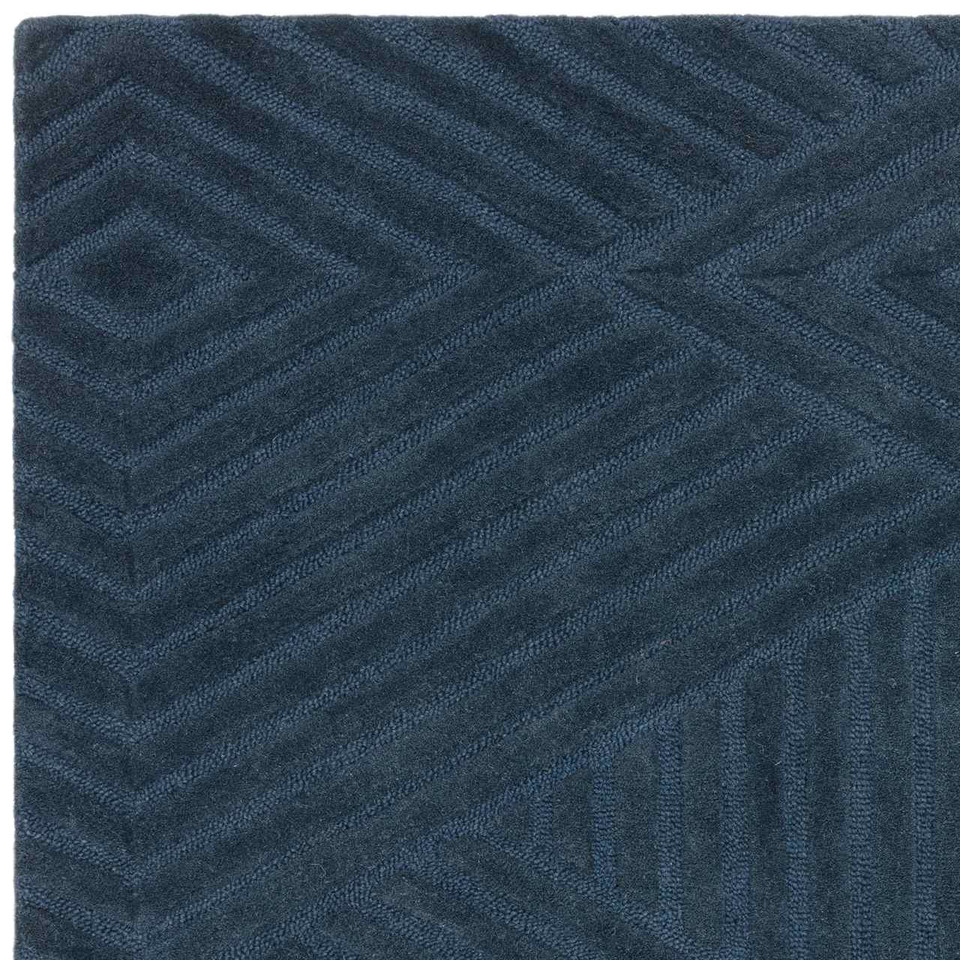 Hague Teal Thick Woolen Rug Hand Tufted