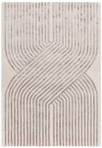 On Sale Matrix 99 Solstice Ivory Rug Silky Lines Viscose Wool 120x170cm