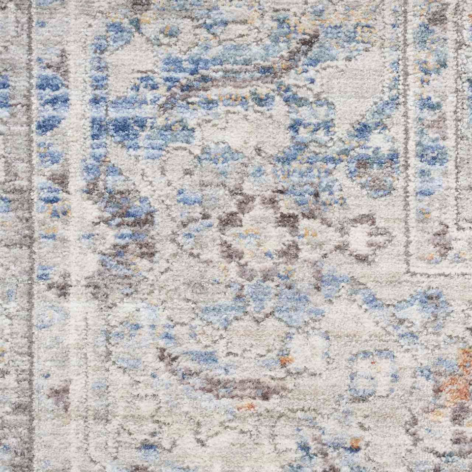 Elegant Heirlooms Thin Vintage Rug ELH01 Grey Gold