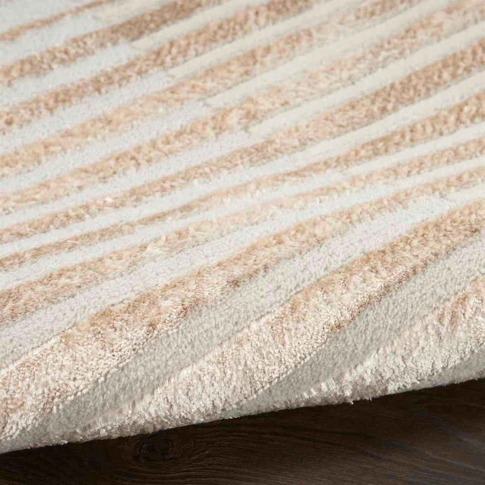 Brush Strokes Rug 04 Metallic Beige Silver