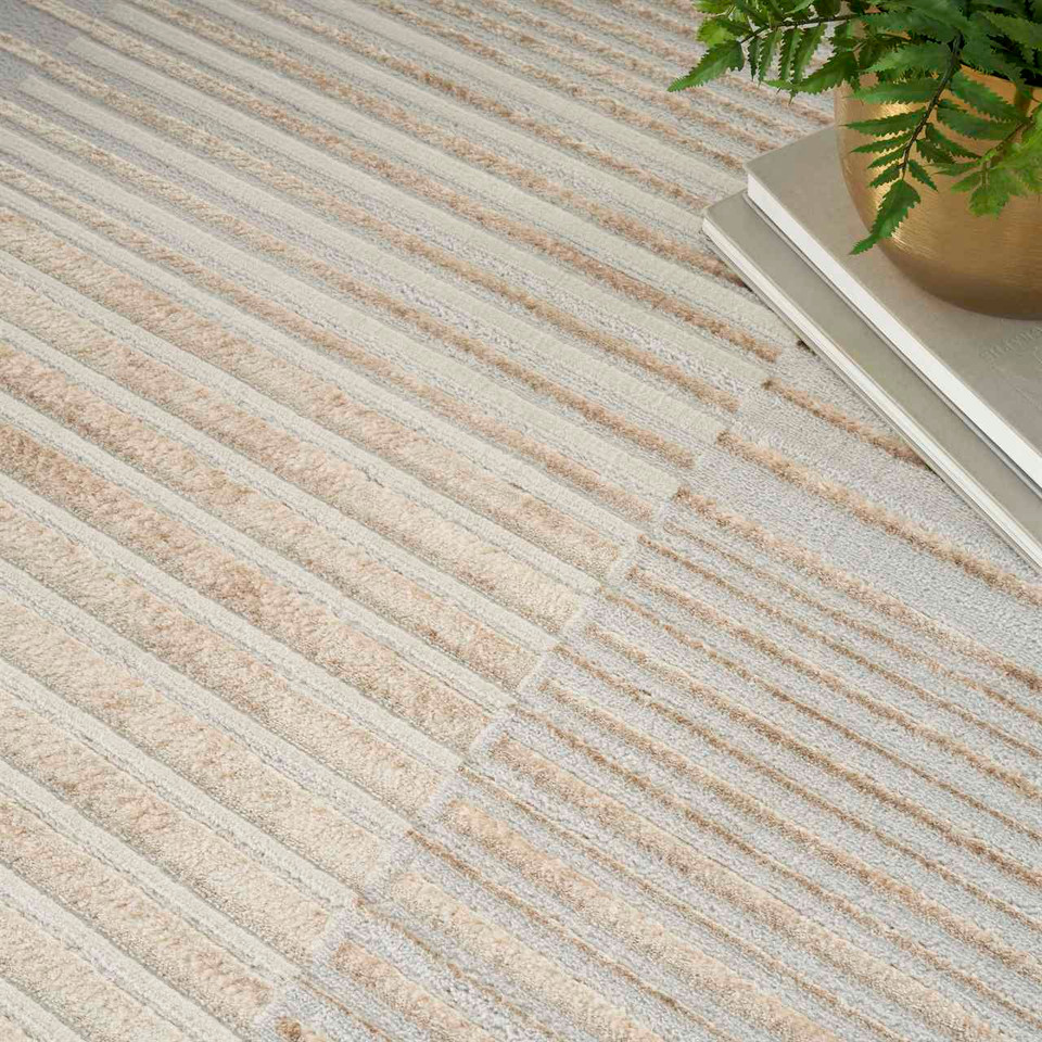 Brush Strokes Rug 04 Metallic Beige Silver