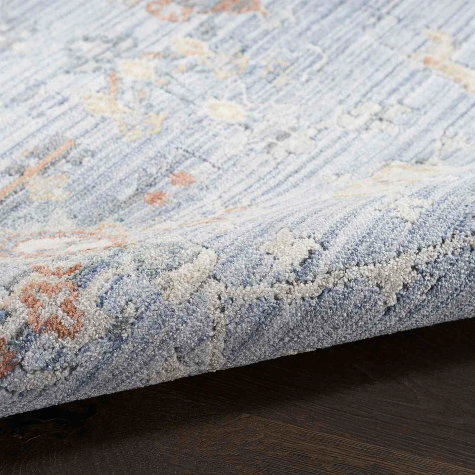 Elegant Heirlooms Thin Vintage Rug ELH02 Blue Ivory