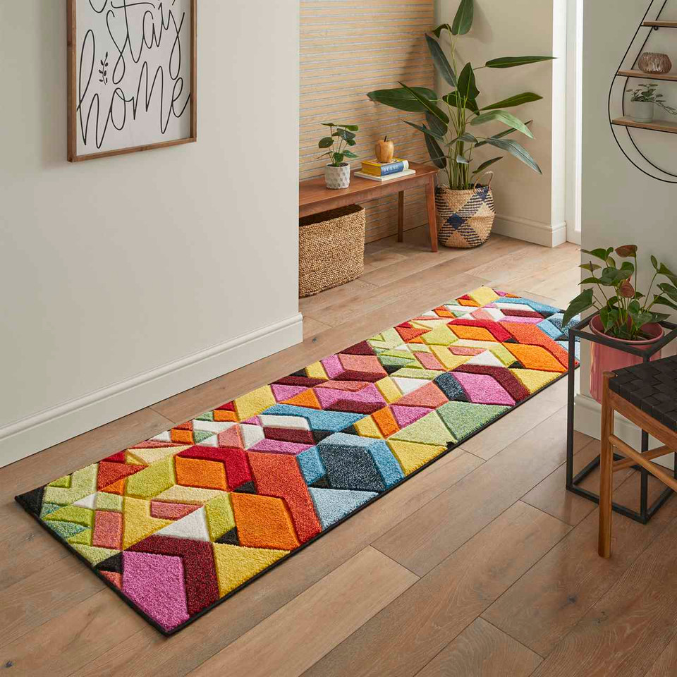 Viva Multicolour Hardwearing Rug VIV01