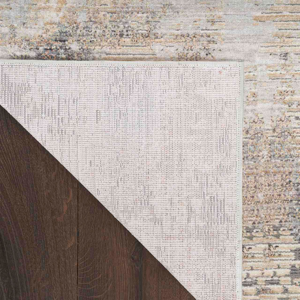 Contemporary Rug Abstract Hues Beige Grey