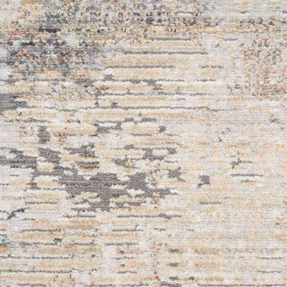 Contemporary Rug Abstract Hues Beige Grey