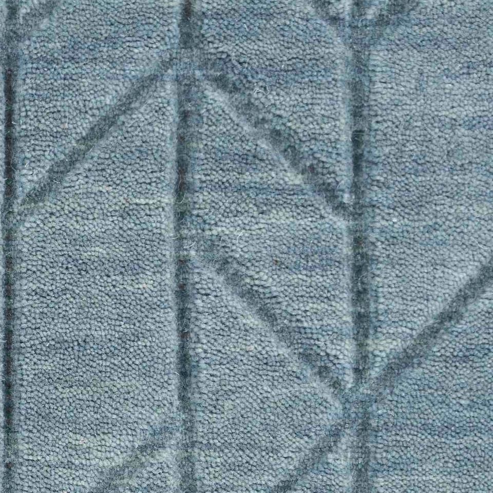Alessa Plain Blue Handmade Wool Rug
