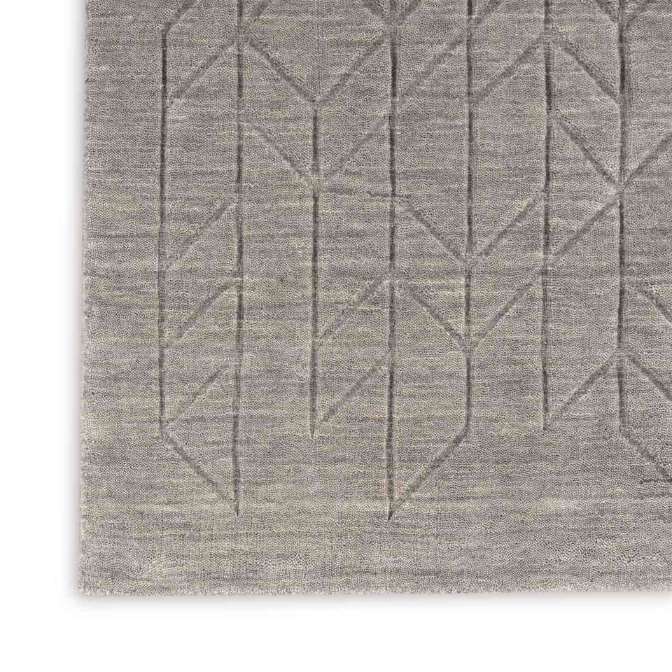 Alessa Plain Grey Handmade Wool Rug