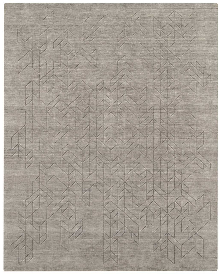 Alessa Plain Grey Handmade Wool Rug
