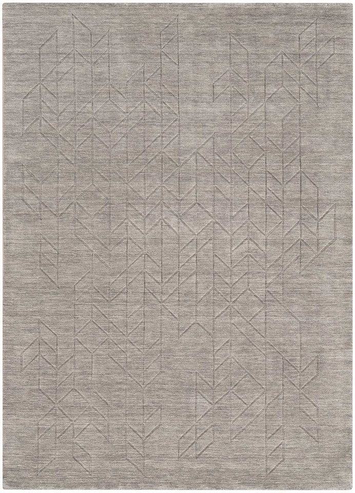 Alessa Plain Grey Handmade Wool Rug