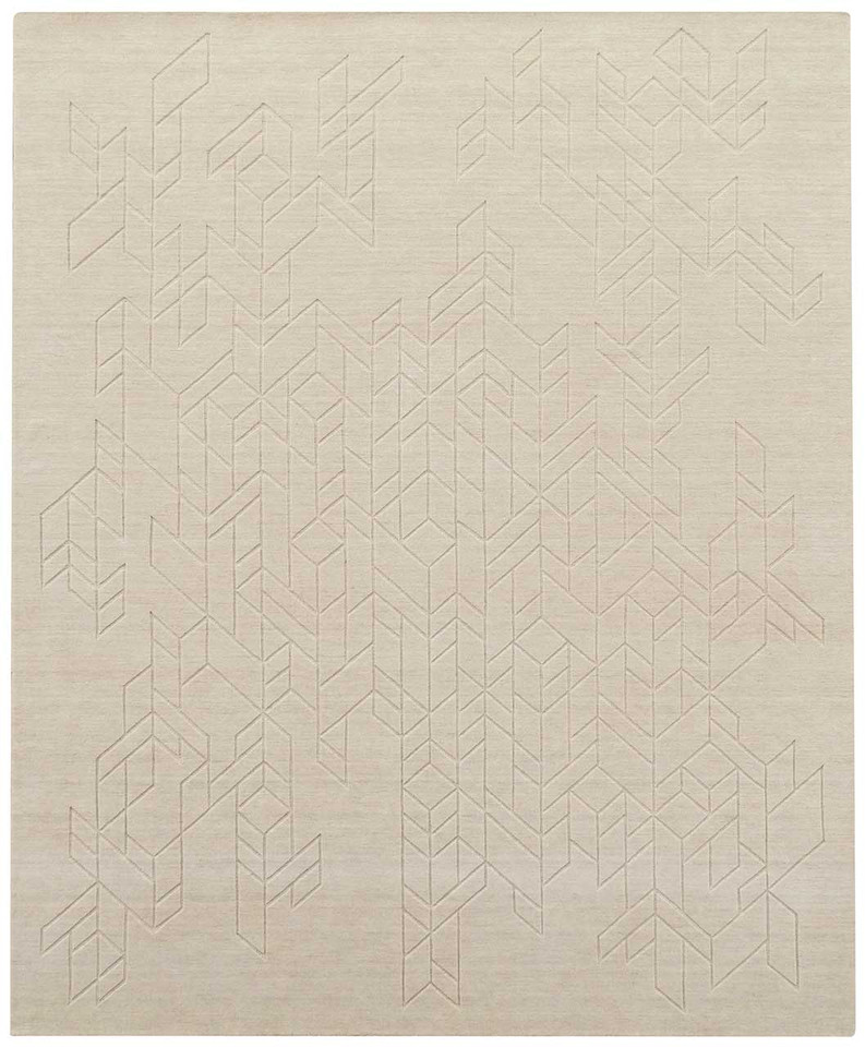 Alessa Plain Ivory Handmade Wool Rug