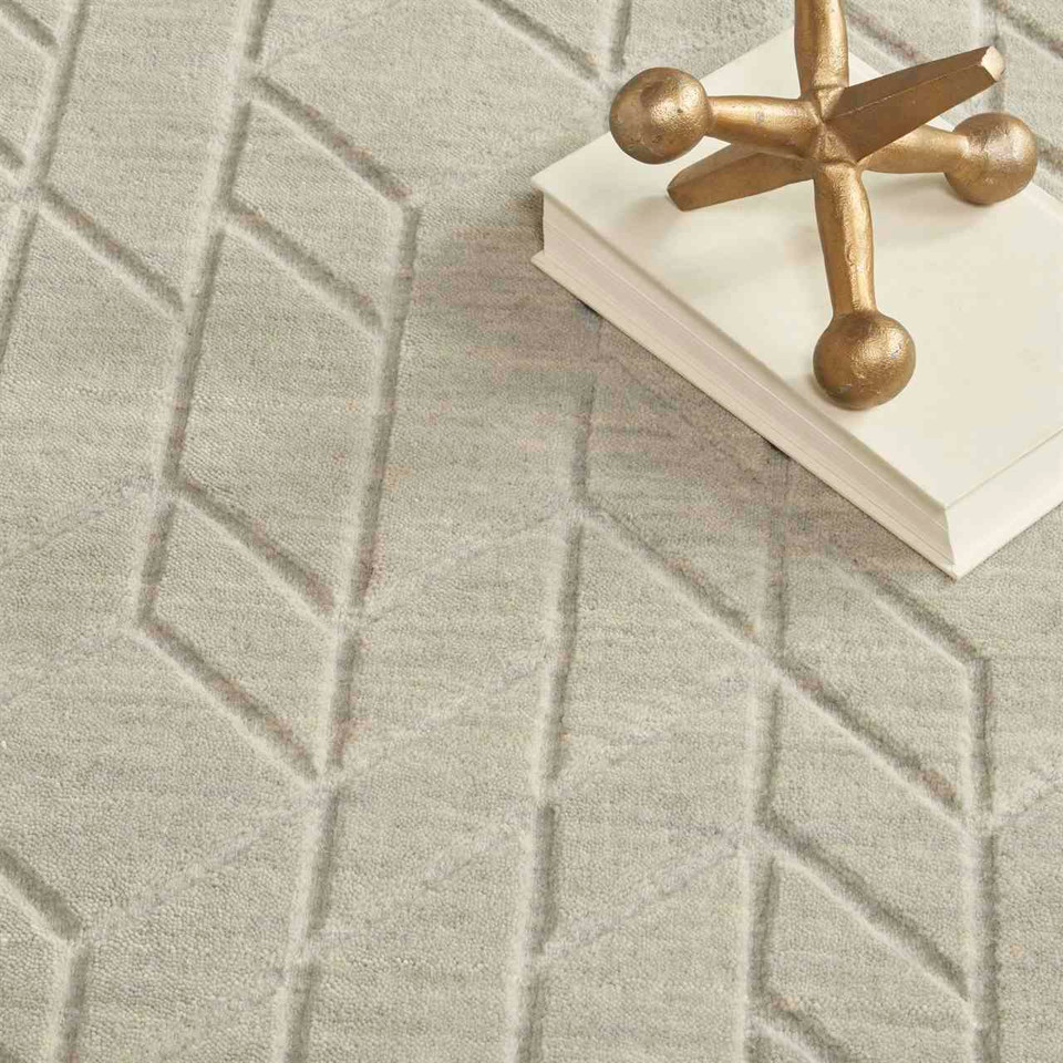 Alessa Plain Light Sage Handmade Wool Rug