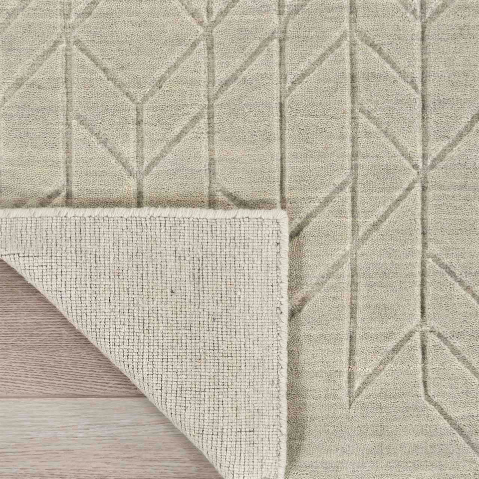Alessa Plain Light Sage Handmade Wool Rug