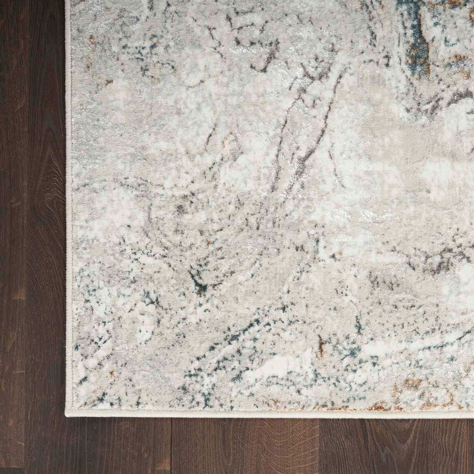Glitz GLZ20 Grey Multi Metallic Marble Rug