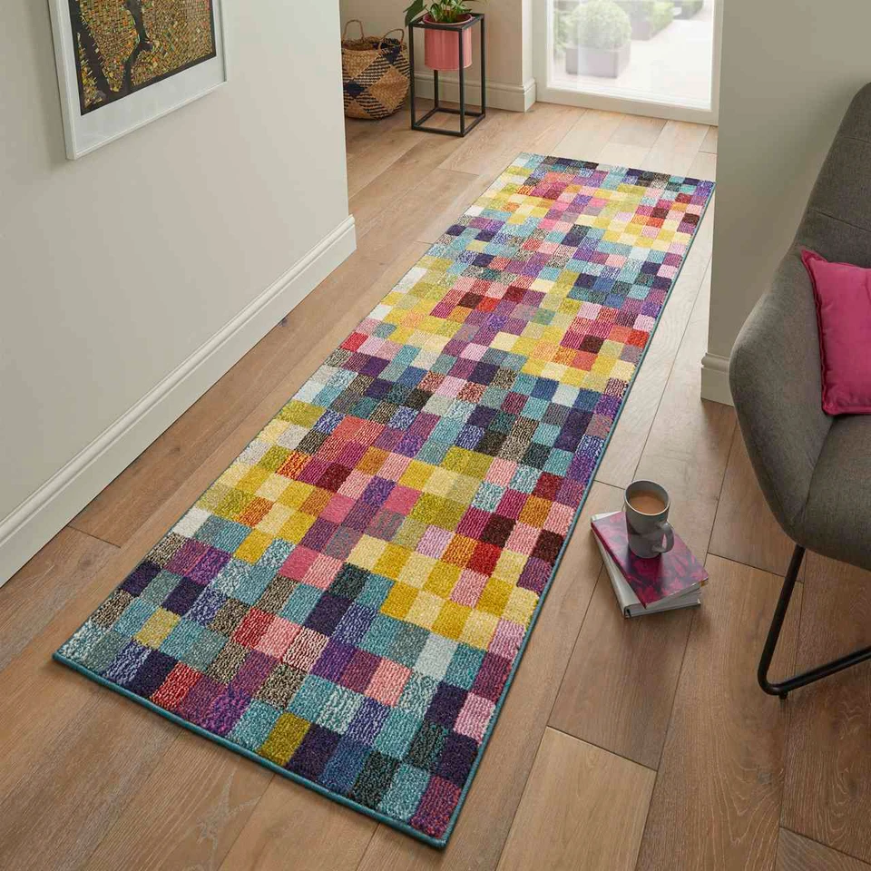 Carnaval Purple Multi Hardwearing Rug CAR103