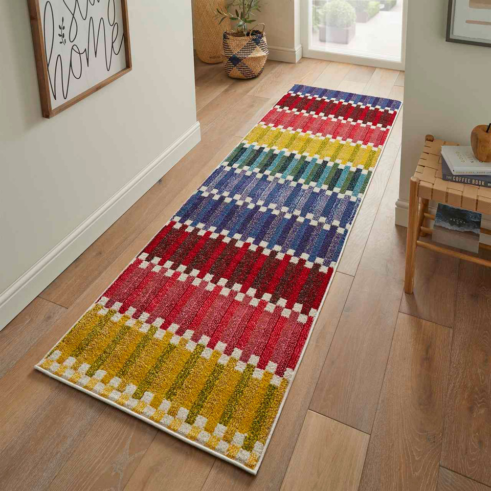 Carnaval Multicolour Hardwearing Rug CAR108