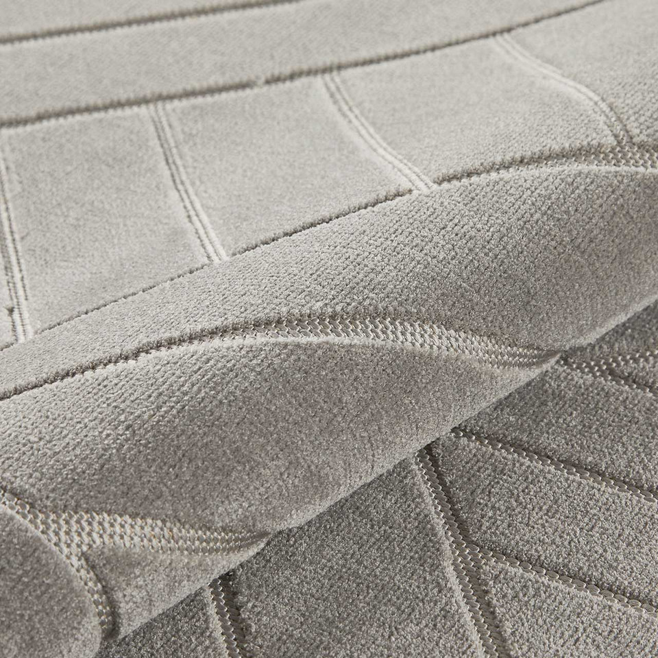 Maze Thin Soft Grey Plain Rug MAZ102