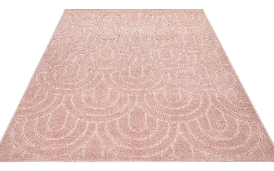 Maze Thin Soft Dusty Pink Plain Rug MAZ103