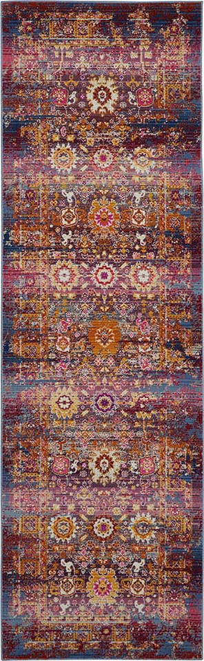 Red Multicolour Vintage Kashan Rug VKA03 Runner