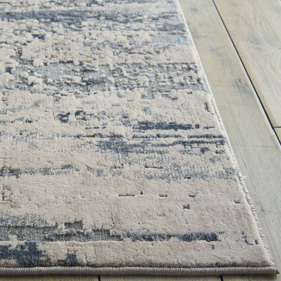 Rustic Textures RUS04 Beige Grey Rug Runner