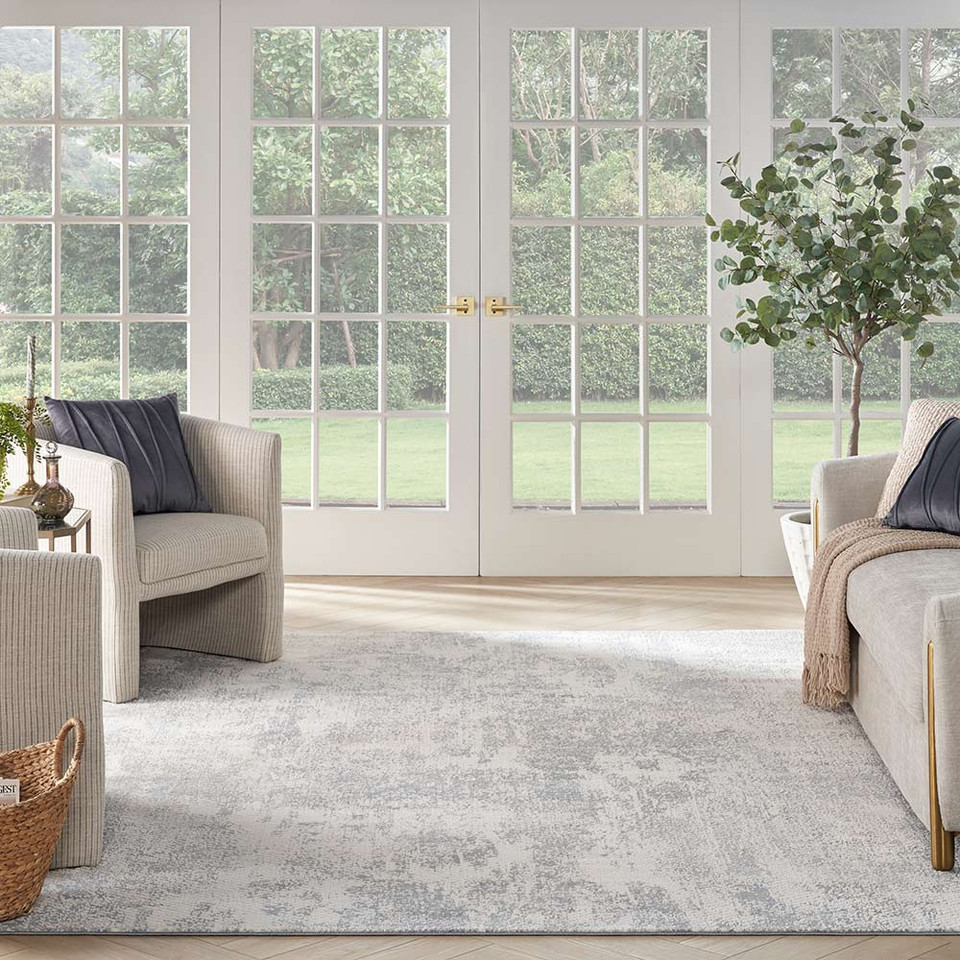 Exhale Abstract Modern Rug EXL01 Light Grey